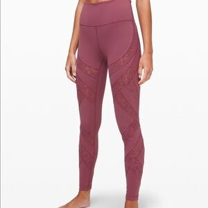 lululemon wunder under flocked high rise